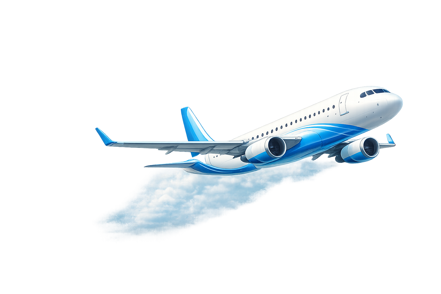 Flying airplane