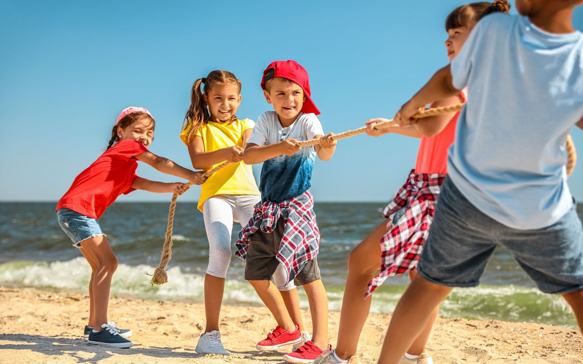 Students exploring islands